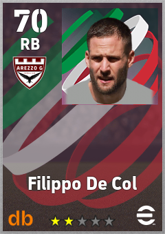 Filippo De Col — RB, OVR 70, MAX 70
