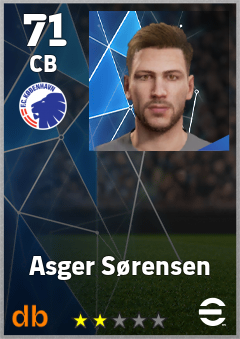 Asger Sørensen — CB, OVR 71, MAX 71