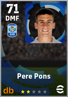 Pere Pons — DMF, OVR 71, MAX 71
