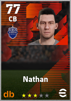Nathan — CB, OVR 77, MAX 77