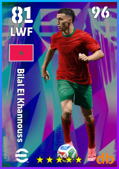 Bilal El Khannouss — LWF, OVR 81, MAX 96