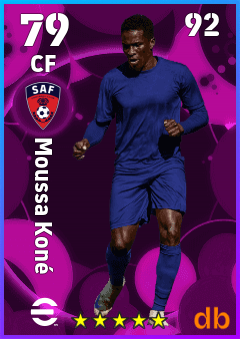 Moussa Koné — CF, OVR 79, MAX 92