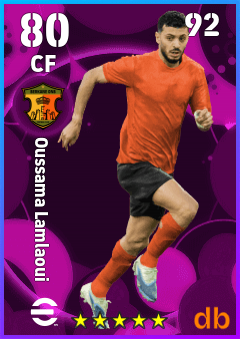 Oussama Lamlaoui — CF, OVR 80, MAX 92