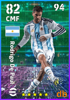 Rodrigo De Paul — CMF, OVR 82, MAX 94