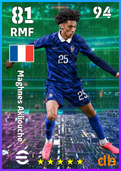 Maghnes Akliouche — RMF, OVR 81, MAX 94