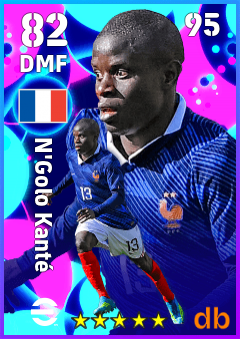 N'Golo Kanté — DMF, OVR 82, MAX 95