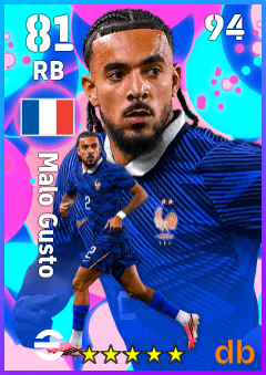 Malo Gusto — RB, OVR 81, MAX 94