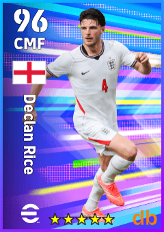 Declan Rice — CMF, OVR 96, MAX 96
