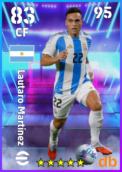Lautaro Martínez — CF, OVR 83, MAX 95