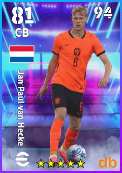 Jan Paul van Hecke eFootball player card