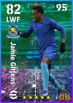 Jamie Gittens — LWF, OVR 82, MAX 95