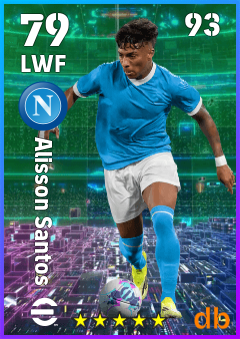 Alisson Santos — LWF, OVR 79, MAX 93