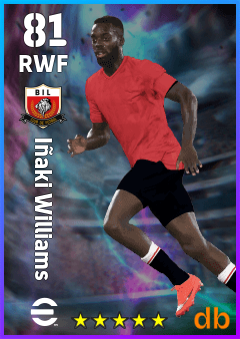 Iñaki Williams — RWF, OVR 81, MAX 81