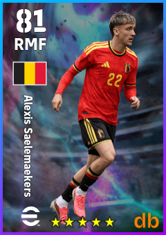 Alexis Saelemaekers — RMF, OVR 81, MAX 81