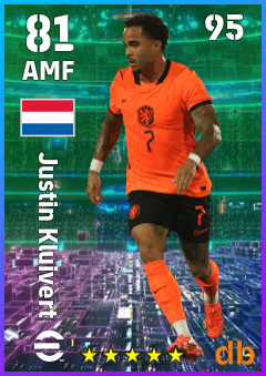 Justin Kluivert eFootball player card