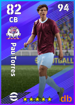 Pau Torres — CB, OVR 82, MAX 94