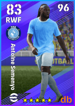 Antoine Semenyo — RWF, OVR 83, MAX 96