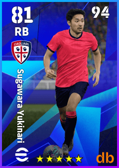 Sugawara Yukinari — RB, OVR 81, MAX 94