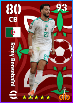 Ramy Bensebaïni — CB, OVR 80, MAX 93