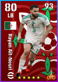 Rayan Aït-Nouri — LB, OVR 80, MAX 93