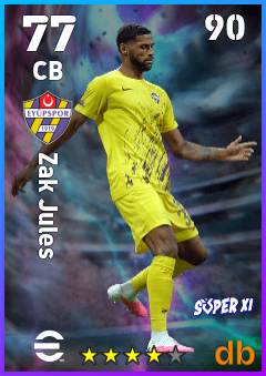 Zak Jules — CB, OVR 77, MAX 90