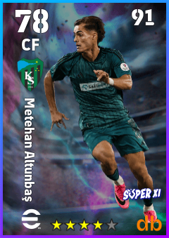 Metehan Altunbaş — CF, OVR 78, MAX 91