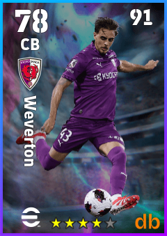 Weverton — CB, OVR 78, MAX 91