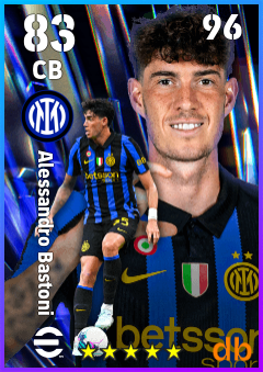 Alessandro Bastoni — CB, OVR 83, MAX 96