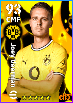 Joey Veerman — CMF, OVR 93, MAX 93