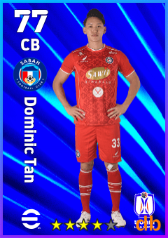 Dominic Tan — CB, OVR 77, MAX 77