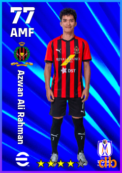 Azwan Ali Rahman — AMF, OVR 77, MAX 77