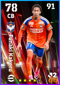 Funaki Kakeru — CB, OVR 78, MAX 91