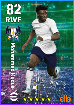 Mohammed Kudus — RWF, OVR 82, MAX 82