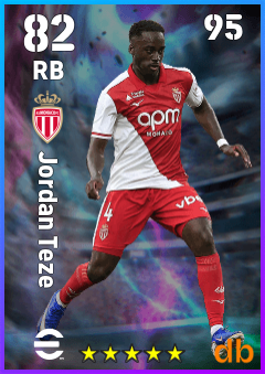 Jordan Teze — RB, OVR 82, MAX 95