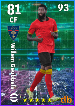 Willem Geubbels — CF, OVR 81, MAX 93