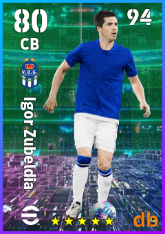 Igor Zubeldia — CB, OVR 80, MAX 94