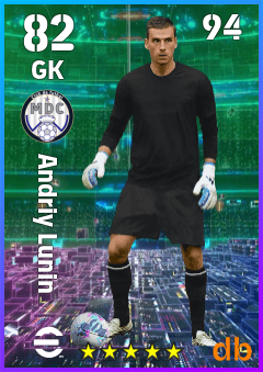 Andriy Lunin — GK, OVR 82, MAX 94