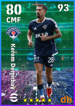 Kerem Demirbay — CMF, OVR 80, MAX 93