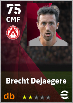Brecht Dejaegere — CMF, OVR 75, MAX 75