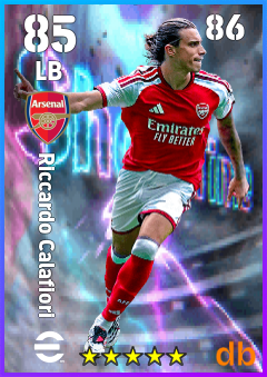 Riccardo Calafiori — LB, OVR 85, MAX 86