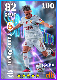 Yunus Akgün — RWF, OVR 82, MAX 100