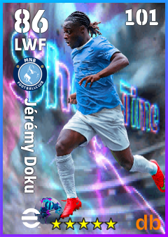Jérémy Doku — LWF, OVR 86, MAX 101