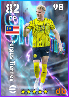 Fergus Tierney — CF, OVR 82, MAX 98