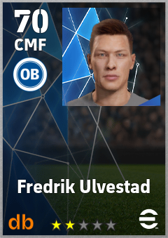 Fredrik Ulvestad — CMF, OVR 70, MAX 70