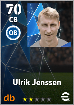 Ulrik Jenssen — CB, OVR 70, MAX 70