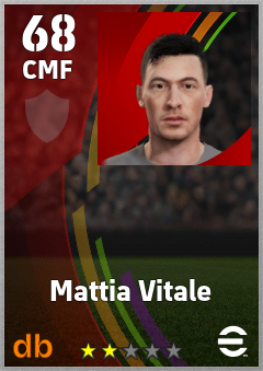 Mattia Vitale — CMF, OVR 68, MAX 68