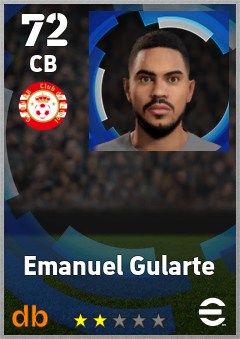 Emanuel Gularte — CB, OVR 72, MAX 72
