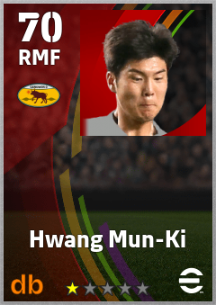 Hwang Mun-Ki — RMF, OVR 70, MAX 70