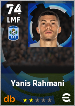 Yanis Rahmani — LMF, OVR 74, MAX 74
