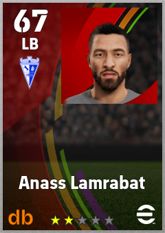 Anass Lamrabat — LB, OVR 67, MAX 67